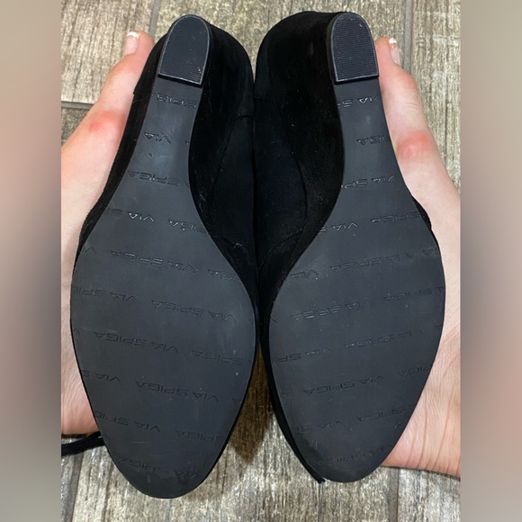 Via Spiga black suede wedge booties. Never worn - Picture 3 of 5